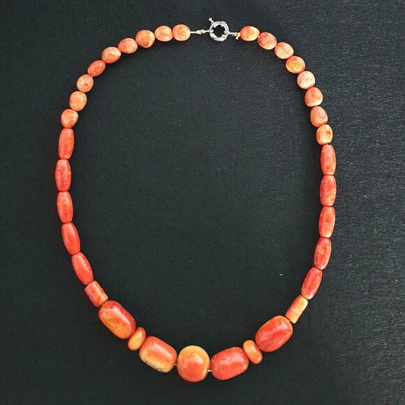 Exquisite Vintage/Antique Natural Red Coral Bead Necklace – 335 Carats - Picture 1 of 11